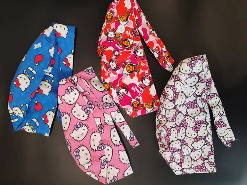 Bratz Nurse Caps Satin Lined Custom Unisex Cleaning Working Cap Cartoon Character Surgical Hat for Nurse and Doctors